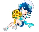 SD(ミニキャラ)イラスト制作いたします きゅるんと可愛いらしいSDイラスト/配信・動画・グッズなどに イメージ3