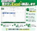 CSVの定型集計を代行しExcelで納品します CSVを整理・集計し、見やすいExcelで納品 イメージ2