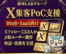 BtoB・SaaS向けX集客をPoC支援します Xフォロワー7.5万人がβ版ユーザー獲得から検証・改善を支援 イメージ1