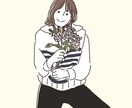 友人・家族・カップルなどのイラストを制作します あなたの思い出、可愛い線画で保存しませんか？ イメージ3
