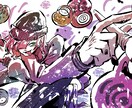 極彩色×躍動感｜和風中華アジアンダーク描きます 視線を奪う極彩色×躍動感あふれる一枚絵を制作します イメージ6