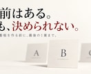 店名・屋号の候補を最後の1案まで絞ります 迷っている2〜3案を調べて、最後の1案まで イメージ1