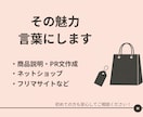 売れる商品説明・PR文を作成します その魅力、ちゃんと言葉にします イメージ1