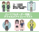 ポップで可愛いデフォルメアイコン描きます むちっとしたフォルムが可愛いデフォルメイラストです。 イメージ1