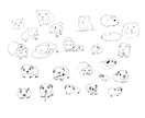 ゆる〜い可愛い動物描きます 色んな動物をゆるく可愛く小さく描きます♡ イメージ3