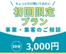 お試しプラン！事業・集客のご相談のります 初回限定プラン！モヤモヤをヒアリングします イメージ1