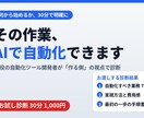 AIで業務のどこを自動化すべきか診断します 30分で優先順位と費用感まで整理｜何から始めるか明確に イメージ1