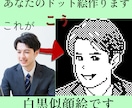 あなたのドット絵作ります、白黒似顔絵描きます 懐かしいけどスタイリッシュ。SNSアイコンや名刺に。 イメージ2