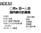 女性専用・旅のしおり！一緒にお作りします 一人旅から家族旅行まで！楽しく旅のプランをご提案♪ イメージ1