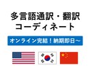 最短即日！翻訳・通訳・多言語コーディネートします お仕事で多言語が必要な際のアシスト！ イメージ1