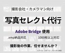 撮影会社・カメラマン向け｜写真セレクト代行します 撮影現場を知るスタッフが丁寧に対応 イメージ1