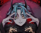 厚塗りで雰囲気のあるイラストを描きます アイコン絵から全身絵まで制作致します！ イメージ5