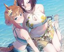 一枚イラスト、描きます 美少女・百合・二人組のイラストが得意です。 イメージ3