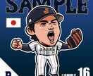 カッコ可愛い！スポーツ似顔絵イラスト描きます プロスポーツのグッズの様なカッコ可愛い似顔絵お描きします！ イメージ1