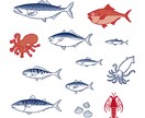 魚介類のイラスト描きます ご希望の用途に合わせて、オリジナルで描きます イメージ1