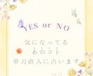 YESorNO鑑定☆シンプルに答えをお届けします 特別価格☆悩みに即答！今すぐ知りたい答えをスパッと占います！ イメージ1
