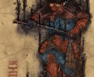 日本画風のイラストを描きます かっこいい侍や武士のイラスト作成いたしたます。 イメージ4