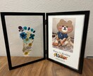 本物の押花使用！手形足形をフラワーアートで作ります 形どりは不要！写真されあればok✦ฺ イメージ3