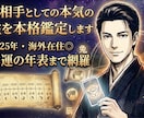 結婚相手としての本気の相性を本格鑑定します 鑑定歴25年・海外在住◎10年運の年表まで網羅します。 イメージ1