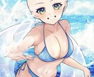 期間限定で夏の可愛い水着イラスト描きます 夏の水着量産イラストお求めの方へ！選べる水着と浮き輪2種！ イメージ4