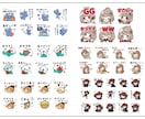 ゆるくてかわいいLINEスタンプ・絵文字作成します メイン画像、タブ画像込みですぐに申請できます！ イメージ8