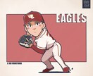 カッコ良く！可愛く！POPな野球イラスト描きます 躍動感あるプレーをイラストに！卒団、卒業の贈りものに◎ イメージ2