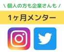これから始めるSNS。1ヶ月メンターになります トークルームで質問＆回答。Twitter・Instagram イメージ1