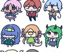ゆるっと元気なキャラ描きます 明るい色合いのたのしそうな二頭身デフォルメです イメージ3