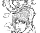 奇妙な女性描きます テーマに沿ったイラストを描かせていただきます。 イメージ2