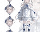 TRPG/ゲーム等の立ち絵制作します 表情差分3種無料　美麗寄り厚塗り風イラスト イメージ2