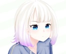 アイコンなど用のバストアップのイラストを描きます あなたの中の好きな髪型・髪色・表情…のイラストを描きます イメージ2