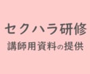 セクハラ研修の講師用資料を提供します 企業様からセクハラ研修を依頼されてお困りの講師の方へ イメージ1