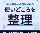 AIを業務に入れる方法を設計します AIの使いどころを業務別に整理します イメージ1