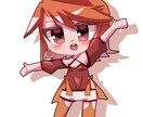 人によってはかわいいかもしれないミニキャラ描きます アニメ調もどきのタッチで色んな用途で使ってください イメージ7