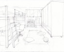 お洒落な手描き内観パースイラスト制作します CGにはない温かみと抜け感。多摩美卒イラストレーターが制作 イメージ8