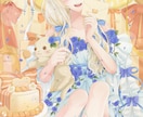 透明感のあるやさしいイラストを制作いたします 思わず"笑顔"になるようなイラストをお届けします♪ イメージ4
