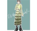 女の子の立ち絵＋イメージコーデ考えます お好きなモチーフ・色をお教えください！ イメージ1
