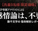 あなたの人生の『宿命解析レポート』を作成します 数千文字の緻密なレポート。あなたの宿命を論理的に解析します。 イメージ1