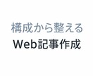 伝わる構成で記事・Web文章を作成します 読み手と目的を整理した実用重視の記事 イメージ1
