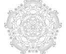 マンダラぬりえ描きます 塗り絵で人気のマンダラコロリアージュを作成します イメージ5