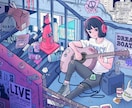 背景も主役の空気感のあるイラストを作成します 1枚でストーリーの見えるイラスト！音楽関連でも提供実績豊富！ イメージ3