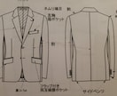 メンズ、テーラジャケットのパターン作成します 基本のジャケットからサイズに合わせてパターン作成致します。 イメージ1