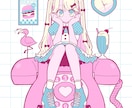 商用利用OK！ポップで可愛い一枚絵お描きします 一枚絵、ジャケット、MV、サムネイルなどに！ イメージ2