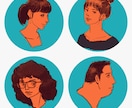 SNSアイコン用の似顔絵描きます 古い印刷物のような色彩で、一味違うアイコンに。 イメージ9
