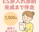 ES赤入れ添削｜お試し1往復ます まずは気軽に試せるES添削プランです。 イメージ1
