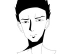 白黒二色で似顔絵イラストを描きます シックなアイコンを制作できます。 イメージ2