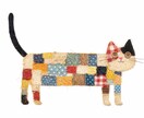 猫・ペットの布コラージュ作品を制作します 写真から布と手縫いでペットアート制作 イメージ7
