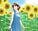 スタンダードプラン　デジタルイラスト作成いたします 動植物、背景などを絡めた人物画がおすすめです イメージ1