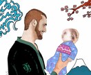 パパとママの似顔絵、イラストのプレゼントに選びます 自分はアニメキャラでしたらどんな感じになる？ イメージ1