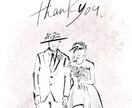 ヴィンテージ風♡モードなイラストを描きます お顔に名前を入れて他にはない特別な１枚を♪ イメージ1